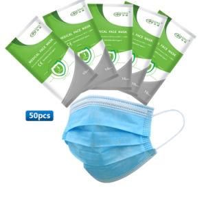 China White List Disposable 3ply Nonwoven Face Mask, Hospital Medical Surgical Face Mask with CE