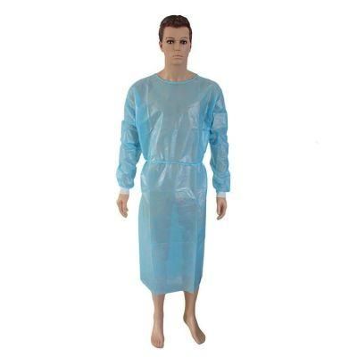 Fumo Non Woven Waterproof Disposable Isolation Lab Gown with Knitted Cuffs