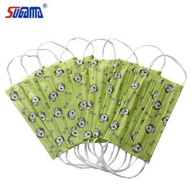 Wholesale Disposable Non Woven Printed 3 Ply Face Mask