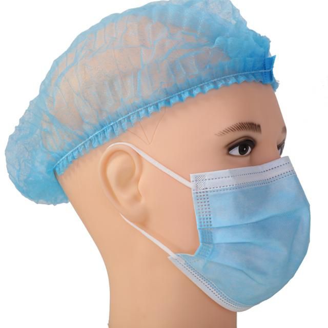 Best Selling OEM Medical Non-Woven Disposable Single/Double Elastic Mob Cap/Clip Cap Hair Net