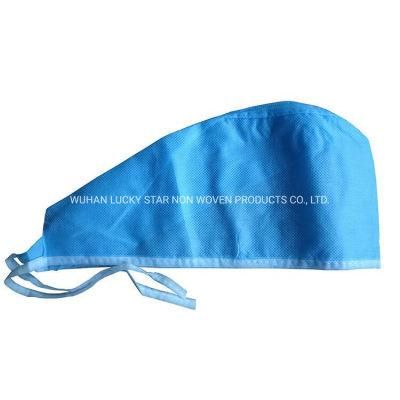Lucky Star Disposable Non-Woven PP/SMS Medical Cap with Tie, Dustproof Cap, Latex Free,