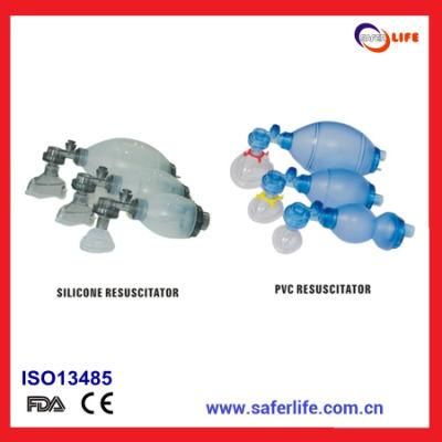 2019 Wholesale PVC First Aid Resuscitation Equipment Bag Resuscitator CPR Bag Portable PVC Manual Resuscitator