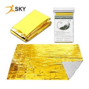 Individually Packed Silver and Gold Color Emergency Blanket for Hiking and Survival Trips 83X63inch