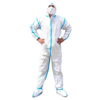 Medical Protective Coverall PP+PE+Taped Seams Non-Woven Coated Suit Coverall