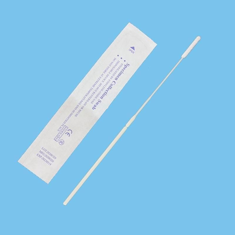 Medical Disaposable Testing Oral Nylon Throat Flocked Swab