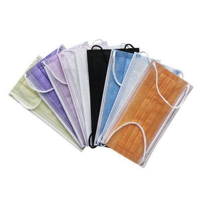 Hot Selling Disposable 3 Ply Black Medical Face Mask Cubrebocas Negro En14683 Different Colors