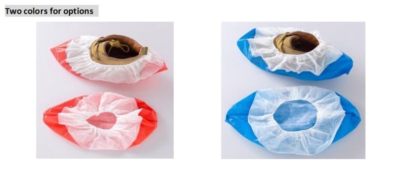 Disposable PP+PE Plastic Shoes Cover Medical Non Slip Shoe Covers