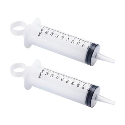 Disposable Medical Instrument Transparent 100ml PP Irrigation Syringe