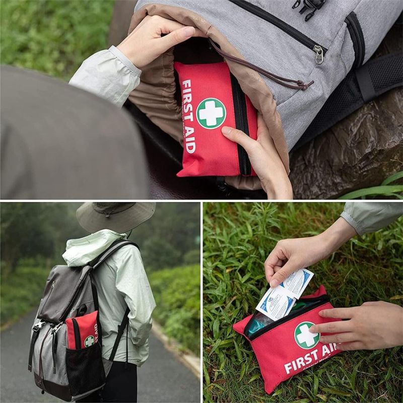 Morden Style Kit Empty Emergency Survival Camping First Aid Bag Small with Dual Zippers