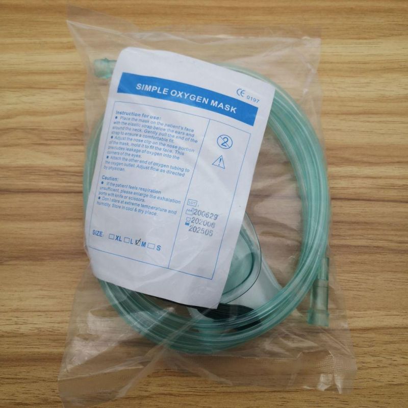 CE&ISO Certificated Medical Disposable Non-Rebreathing Oxygen Face Mask with Reservoir Bag
