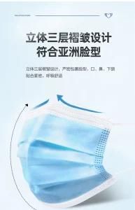 Wholesale 3 Ply Non-Woven Antibacterial Medical Disposable Face Mask