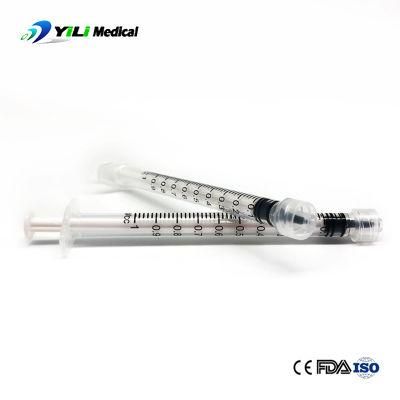 Injection Syringe Disposable Sterile 1ml 3 Part Luer Slip Syringe Medical Equipment