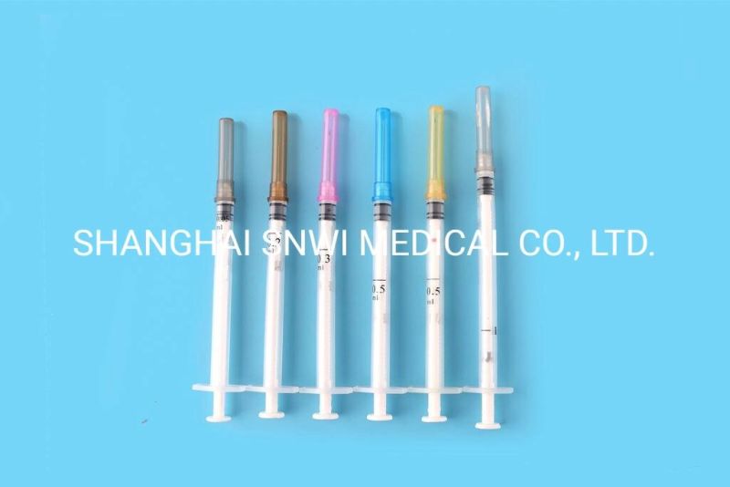 Disposable Medical Products Sterile Hypodermic Vaccines Injection Syringe Safety Syringe with CE ISO