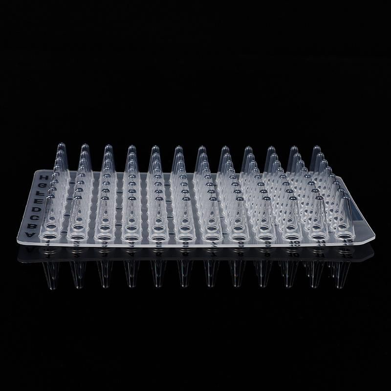 Facrtory Wholesale Medical Products 0.1ml 96well PCR Plate Transparent Without Skirt