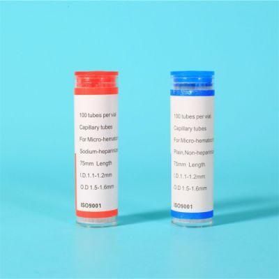 75mm Glass Capillary Blood Collection Tube for Micro Hematocrit