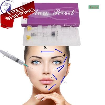 Natural Cross Linked Permanent Pure Fine Line Wrinkles Eyes Forehead Dermal Filler with CE