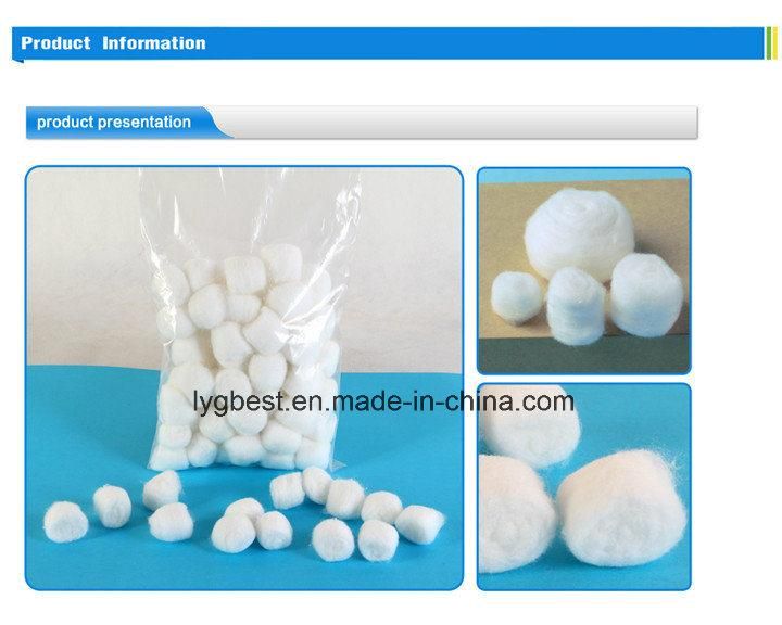 100% Cotton White Medical Absorbent Cotton Wool Ball
