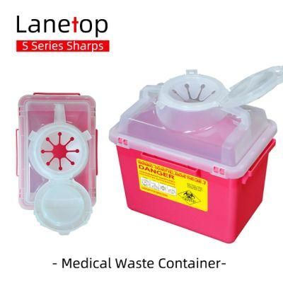2 Gal Hospital CE Certificate Sharps Disposal Container Medical Safety Box for Syringe, Needle