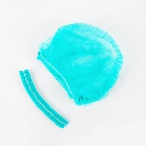 Disposable PP Non Woven Strip Clip Cap Bouffant Head Cover Hair Net Surgical Doctor Hat Round Mob Cap
