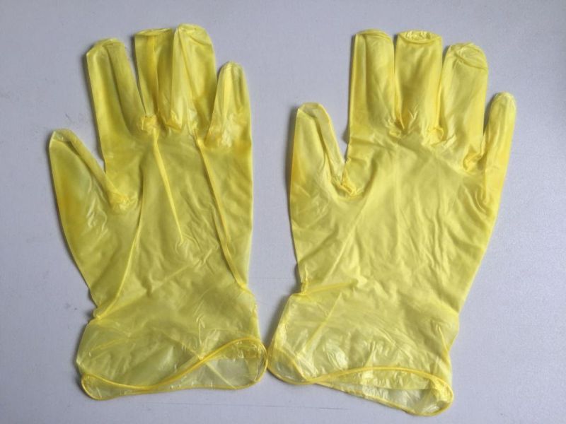 Stock of Disposable Vinyl Gloves with Powder Free
