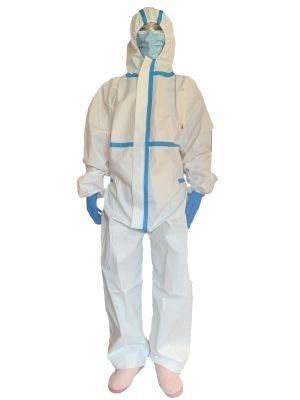 PP PE Isolation Gown Protective Clothing Surgical Gown 55GSM 65GSM Protective Coveralls