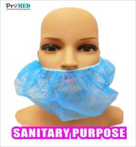 Disposable nonwoven PP spunbond beard cover with single elastic