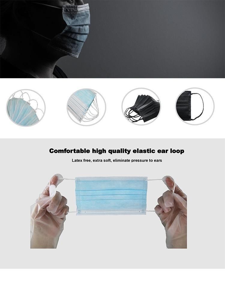 Type Iir Disposable Medical Non-Woven Face Mask with Ear Loop En14683