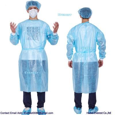 Disposable Coated Polypropylene/Propylene PE Impervious Gown