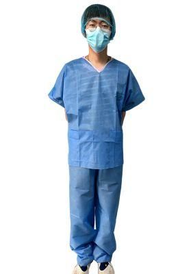 Breathable Skin-Friendly Medical Surgical Short Sleeve Isolation Gown Protective Clothing