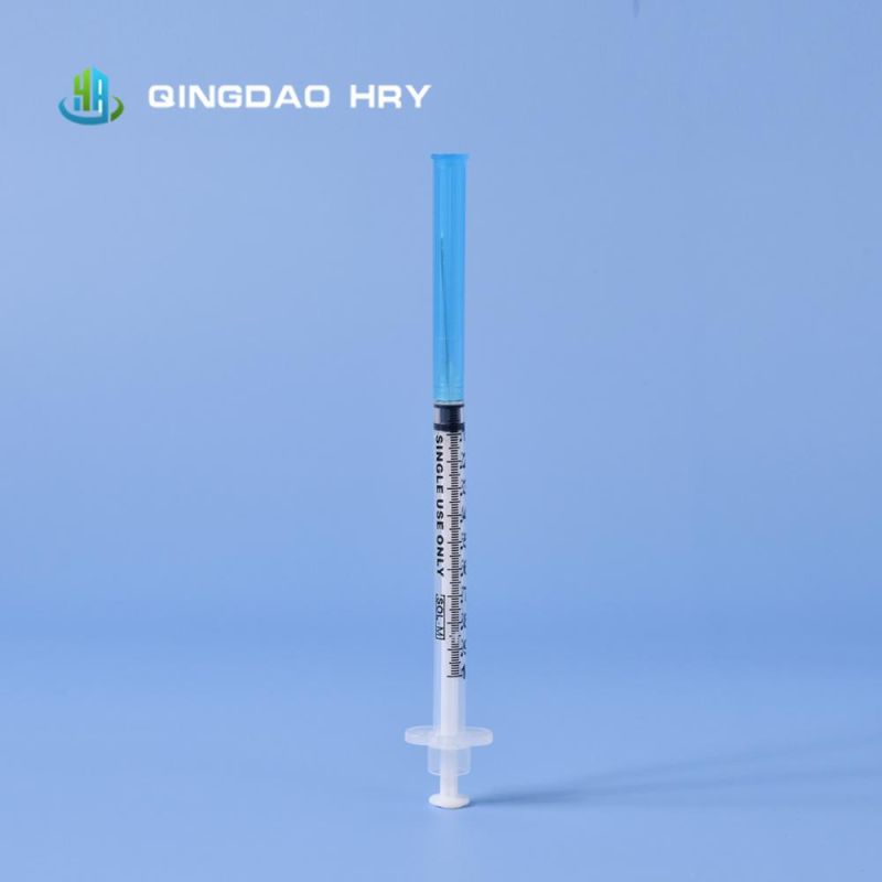 High Quality Dead Space Disposable Injection Syringe or Injector with Needle 1ml