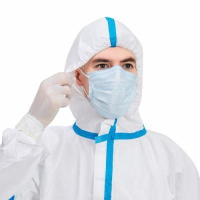 High Quality Clothing White Spunbond Non Woven Safety Isolation Suit Medical Disposable Protective Coverall