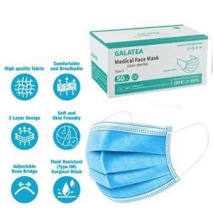 Manufacturer Wholesale Disposable Non Woven 3 Ply Surgical Mask Medical Surgical Blue Face Mask