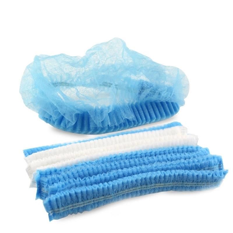Medical Cleanroom Food Industry PP Nonwoven Disposable Bouffant Cap Clip Cap Mob Hairnet Head Covers