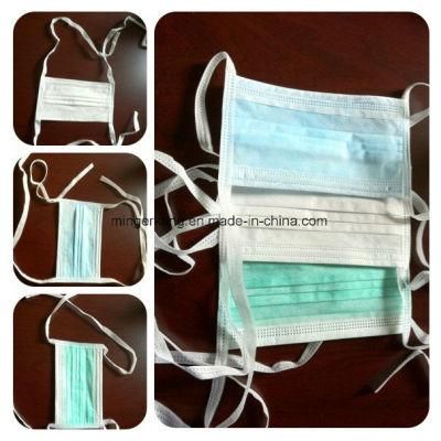 3 Ply Surgical Non Woven Tie-on Face Mask with CE/SGS/ISO