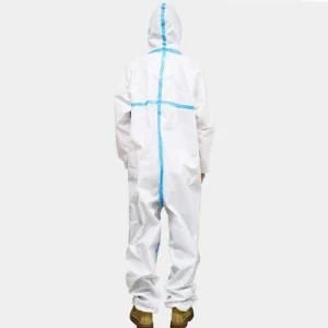 Protective Suit with Seal Adhesive Tape Disposable Medical Coverall Personal Protective Clothing Equipment