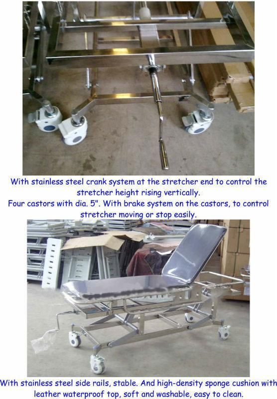 Hospital Stainless Steel Transport Stretcher Cart (THR-E-5)