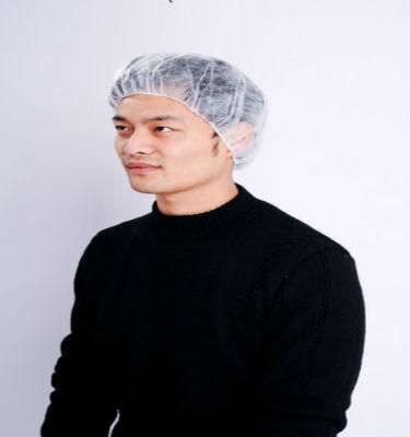 Cheap Disposable Non-Woven Bouffant Cap with Elastic Edge