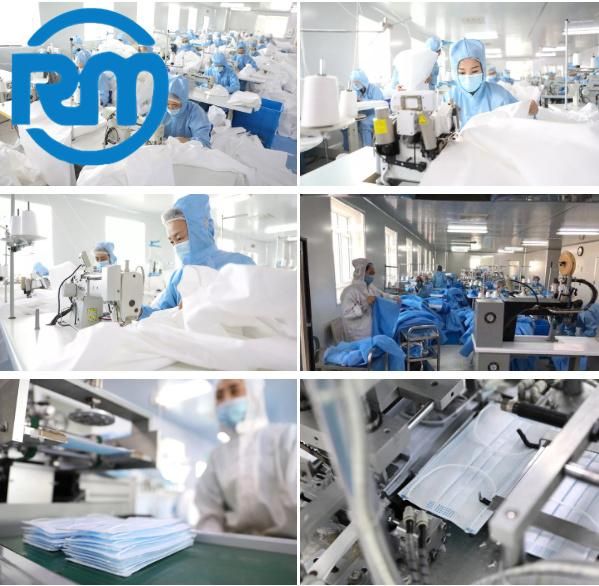 Medical Protective Gown Agriculture Food Manufacturing Elastic Wrist Ankles Waist Level 4/5 40GSM 30GSM Non Woven Medical Hospital Fabric Protective Nurse Gown