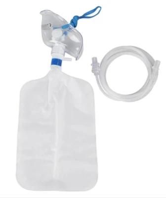 Disposable Oxygen Mask with 750ml Reservoir Bag/Non-Rebreathing/Rebrather Mask with ISO13485 CE FDA