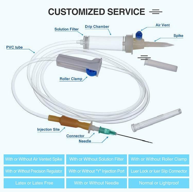 Cheap Medical Disposable IV Infusion Giving Set with Luer Lock Y Connect
