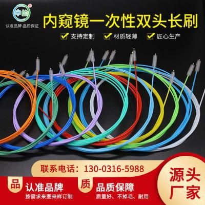 Special Cleaning Brush for Endoscope Disposable Double-Headed Long Brush Multi-Color Bronchofiber Bronchoscope Cleaning Brush