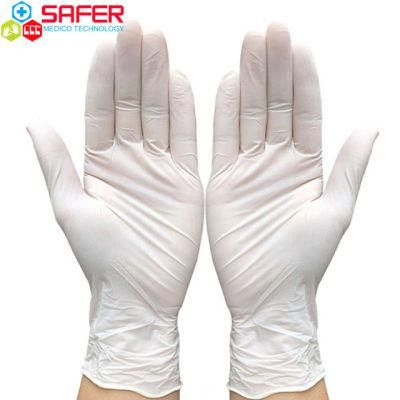Hot Sale Safety Disposable White Work Examination Nitrile Gloves