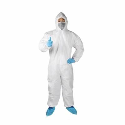 S-3XL White Waterproof Medical Protective Clothing Ppes Suit Disposable Coveralls with High Quality