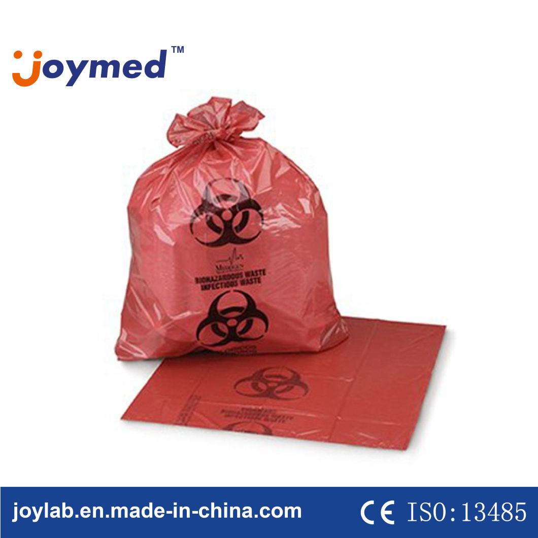 Plastic Disposable Biohazard Medical Waste Bag LDPE Yellow Biohazard Garbage Trash Bag