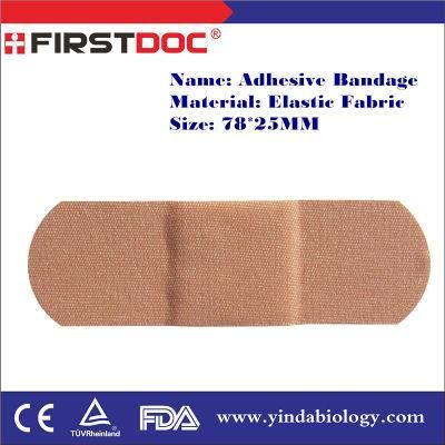 High Quality OEM 78*25mm Elastic Fabric Material Pink Color Adhesive Bandages
