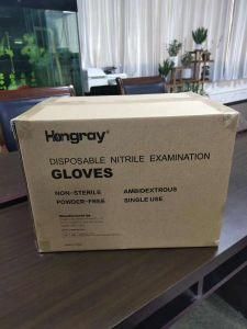 Blue Powder Free Disposable Nitrile Gloves for Examination