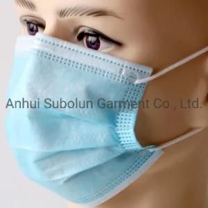 Discount Ear-Wearing Disposable Anti Dust 3-Ply Medical Surgical Face Mask for Protection