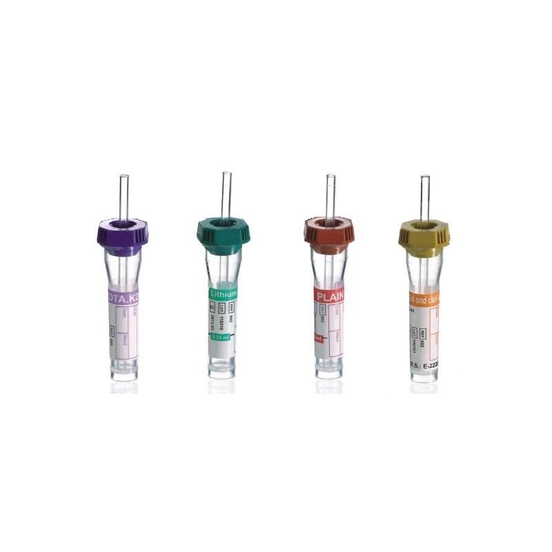 0.25ml / 0.5ml / 1ml Micro Plain Vacuum Blood Sample Collection Tubes