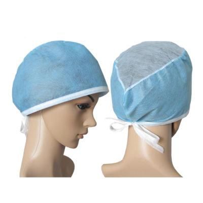 Disposable Nonwoven Doctor Cap with Tie on or Back Elastic