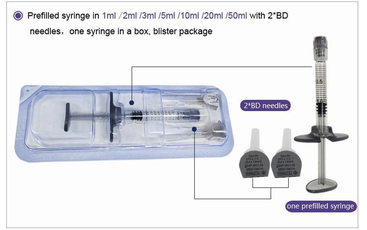 Heremefill High Quality Double Cross-Linked Hyaluronic Acid Dermal Filler to Remove Wrinkles and Crow′s Feet Dermal Filler